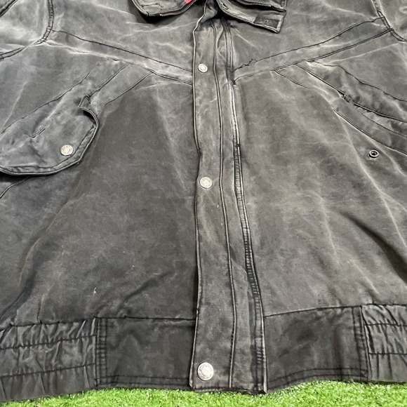 Vintage Mcregor Jacket 2XL Work Jacket Faded Black Grey Chore Coat XXL Y2K - Picture 2 of 8